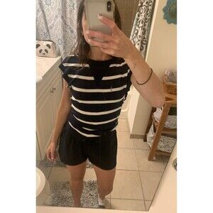 Urban outfitters Blue and white striped romper. Sparkle and fade